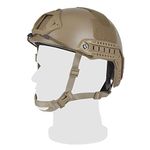 EMERSONGEAR Tactical Adjustable Fast Helmet,MH Style Helmet with Side Rails and NVG Mount,Fast MICH Ballistic Helmet for Airsoft Paintball Hunting Shooting Outdoor Sports (Coyote Brown)