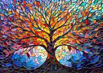 PICKFORU Stained Glass Puzzle Tree 