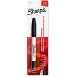 Sanford Sharpie Twin Tip Fine Point and Ultra Fine Point Permanent Markers, 1 Black Marker