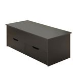 Home Source Coffee Table with Lift Up Top and 2 Large Storage Drawers Bruges, Engineered Wood, Black, 115cm