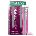 Hydralyte Effervescent Electrolytes Tablets - Flavoured Tablets - Vegan - Gluten Free - Rapid Rehydration - Prevent Dehydration - Achieve Optimal Hydration (80 Tablets (4 x 20), Berry)