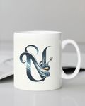 Vaishali PrintCraft Lord Shiva Theme Alphabet Printed 11oz Ceramic Coffee Mug || Mahakaal Coffee Mugs for Shiva Bhakt || Gifts for Shivratri || Durable Premium Ceramic Cups (325ml) (N)