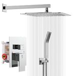 SR SUN RISE Shower System CA-F5043 Bathroom Luxury Rain Mixer Shower Combo Set Wall Mounted Rainfall Shower Head Faucet Polished Chrome 10 Inches