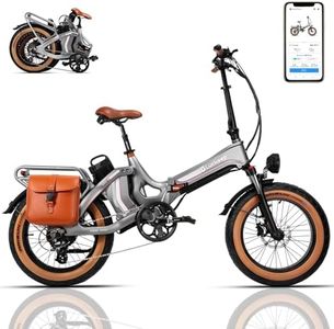 Luckeep Foldable Electric Bike for Adults - 2 Pack Batteries 48V/33A Long Range Electric Ebikes up to 1400W, 100 Mile 28MPH, 20" Folding Commuting E Bike APP Control, Full Suspensions for Men Women