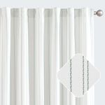 JINCHAN Green and White Striped Curtains 84 Inches Long for Living Room Bedroom Green on White Curtains Pinstripe Curtains Privacy Light Filtering Rod Pocket Modern Window Curtains Set 2 Panels