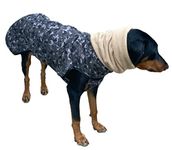 OZ INTERNATIONAL High Neck Winter Dog Coat Jacket for Whippets, Hounds & Other Long Neck Dogs Like Doberman, Afghan Hound Etc | Double Layered Warm Fleece Lined (Grey Cam-20”)