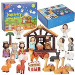 Nativity Advent Calendar 2024 Kids - Nativity Scene Story Gifts for Toddlers 24 Days Xmas Count Down Box, Christian Religious Christmas Countdown Calendar Surprises Gifts for Children