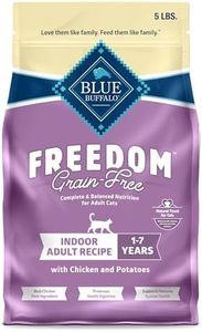 Blue Buffalo Freedom Grain-Free Adult Dry Cat Food, Complete & Balanced Nutrition for Indoor Cats, Made with Natural Ingredients, Chicken Recipe, 5-lb. Bag