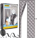 AUGO Thermal Door Curtain - Thermal Door Cover for Winter - Magnetic Thermal Insulated Door Curtain for Winter - Winter Door Insulation - Keeps Warm Air in & Cold Air Out - Home Winterizing Products