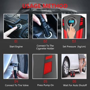 SYTUNG Digital Tyre Inflator – Portable Air Pump, Red