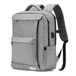 Travel Laptop Backpack for Women Men Gym Business Hiking,Swiss Gear Work Backpack, College Computer Carry on Casual Daypack，Book Bags,17.3 Inch Gray, Light Gray, Large, Casual