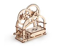UGears 3D Self Propelled Model MECHANICAL ETUI Box Wooden Puzzle Eco Friendly DIY Craft SET | Business Card Holder for Office Desk | visiting card stand for office table | STEM Kit Cum Office Gift