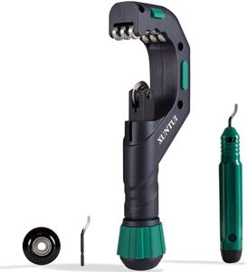 XUNTUI 70mm Large Pipe Cutter Kit - Fits 1/4" to 2" Nominal (2.7" Actual OD) - Professional Tubing Cutter w/ SKD11 Blades for HVAC Plumbing - Copper & Aluminum Tool - Includes Reamer & Spare