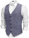 COOFANDY Men Casual Suit Vest Formal Dress Vest Slim Fit Waistcoat Business Wedding