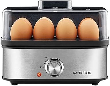 Kambrook 3 Way Egg Cooker, Silver/Black