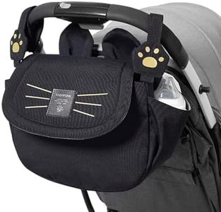 SUNVENO Universal Baby Stroller Organizer Bag Cat Diaper Mommy Travel Bag, Black