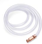 HORUSDY Gas Siphon 6FT Multi-Purpose Super Easy Siphon Pump,1/2" Valve Virgin Grade Tubing Safe (white)