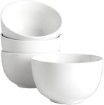 DOWAN 5.8" Deep Soup Bowls & Cereal Bowls - 30 Ounces Large Bowls Set of 4 for Kitchen - White Ceramic Bowls for Cereal, Soup, Oatmeal, Salad, Ramen, Noodle, Rice - Dishwasher & Oven Safe