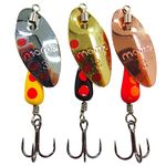 momolures Trout Lures In-line Blade Spinner 3.5g 4.7g the most effective color assorted set (3pcs - 3.5g Assort)