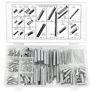 Kit de Surtido de Resortes Muelles De Compresión Conjunto de Resortes de acero Galvanizado con Caja de Almacenamiento para Bricolaje Manualidades 20 Tamaños 200 Piezas