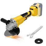 Cordless Angle Grinder Compatible with Dewalt 20V Battery, 125mm Brushless Angle Grinder Tools, 0-8500RPM, for Cutting, Grinding, Polishing (Tool Only, No Battery)