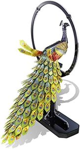 Piececool 3D Metal Puzzle 3D Metal Models 3D Puzzle 3D Adult Crafts Metal Birthday Gift Wonderful Peacock