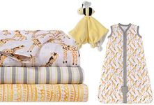 Burt's Bees Baby Unisex Baby Gift Set - Beekeeper Wearable Blanket, 3-Pack Muslin Swaddle Blankets & Plush Toy, 100% Organic Cotton Essentials Bundle