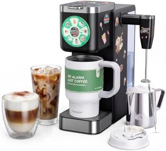 Tastyle BrewKit Single Serve Coffee Maker with Frother for K‑Cup & Ground