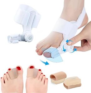 Bunion Corrector for Man and Women Big Toe,Bunion Corrector for Hallux Valgus, Adjustable Knob Bunion Splint, Toe Straightener with Non-Slip Heel Strap, Toe Separator, Day and Night Support.