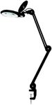 Neatfi 1,200 Lumens Super LED Magnifying Lamp with Clamp | Dimmable | Microfiber Cleaning Cloth Included | 60PCS SMD LED | 5 Diopter | 5" Diameter Lens | Adjustable Swivel Arm Utility Clamp Light (Black)