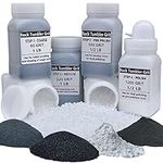 HDongany Rock Tumbler Grit Kit- 4 Steps Grit with Plastic Tumbling Filler Media Non-Abrasive for Tumbling Stones Compatible with Any Brand Tumbler Stone Polisher Plastic