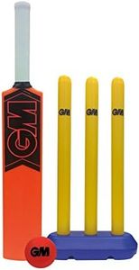 Gunn & Moore GM Opener Childrens Cricket Set | Bat, Ball & Wicket Stumps | All-Weather | for Kids Ages 4-8