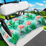 Golf Cart Seat Cover, Flamingo Golf Cart Seat Towel, Easy Install Clean, Quickly Secures, Made of Superfine Fiber Fabric,Fit Most 2-Person Golf Car, Travel Sport Essential Golf Accessories