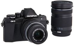 Olympus OM-D E-M10 Mark II Mirrorless Micro 4/3 Digital Camera with 14-42mm and 40-150mm Lenses, Black