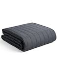 YnM Weighted Blanket(10 lbs for Kids Weigh Around 90lbs, 41 inch x60 inch ') | 2.0 Cozy Heavy Blanket | 100% Oeko-Tex Certified Cotton Material with Premium Glass Beads, Dark Grey