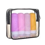 Travel Bottles for Toiletries, TSA-Approved, BPA-Free, Ultra Leak Proof Refillable Squeeze Bottles, Silicone Travel Containers for Holidays, Travel Accessories