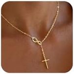 Poxtex Gold Infinity Necklace for W