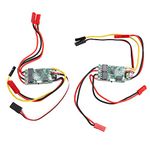 Alomejor 2pcs Brushed ESC Dual Way Bidirectional ESC for RC Model Boat Tank 130 180 Brushed Motor