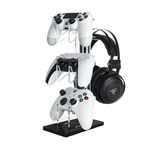 SINGOMON 3-Tier Headphone Stand Game Controller Stand Headphone Holder Acrylic Headset Stand Headset Holder Earphone Stand for Gaming Accessories Desk Accessories