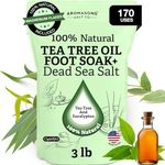 Aromasong Tea Tree Foot Soak with Dead Sea Salt - Pedicure Foot Soak - Athlete's Foot Soak - Eliminates Odor - Made in USA
