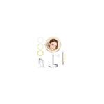 Unimiro 9inch Makeup Mirror with Lights, 1x/20x 5000mAh Rechargeable Magnifying Mirror with Light, 360° Rotate Bathroom Mirror with Lights, 3 Color, 80 LEDs, Stepless Dimmable