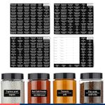 11 Strokes Pack of 260 pcs Printed Label Stickers for Kitchen Jars -Waterproof, pre-Printed Stickers for Kitchen Containers - Label Maker for Kitchen Jars, Labels for Kitchen containers