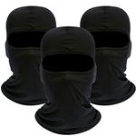 SUNLAND Balaclava Ski Face Mask Motorcycle Cycling Bike Bandana Hiking Skateboard Head Sock 3 Pack Black