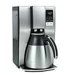 Mr. Coffee Programmable Coffee Maker | 10-Cup Coffee Machine with Thermal Carafe | Stainless Steel