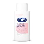 E45 Bath Oil 500 ml – E45 Bath Oil Emollient to Moisturise & Hydrate Dry Skin – Gently Cleanses for Soft Skin – Soap Free & Perfume Free Emollient Bath & Shower Oil Body Wash - Dermatologically Tested