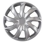 NRM QUAD 14 Universal Wheel Covers, Silver, 14-inch