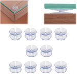 MOVKZACV 10Pcs Double Sided Suction Cups Slip-proof Double Sided Sucker Pads Transparent Table Spacers for Glass Table Top