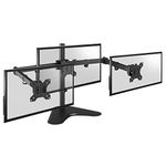 TekBox Monitor Mounts - Multi Arm Stands for 1 2 3 or 4 Computer Screens Single Twin Triple Quad (Triple)