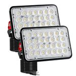 Indmird 2 Pack 50W Led Outdoor Flood Light, Exterior Flood Lights, Led Stadium Lights, Plug in Flood Light, with 59 Inch Line, for Yard, Playground, Lawn,Garden,Garages,Basketball Court, Stadium