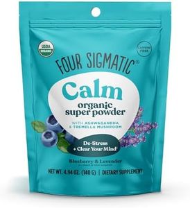 Four Sigmatic Chill Super Powder Organic Superfood Powder with Magnesium Citrate, Organic Chamomile Extract, and Organic Tremella Mushroom Extract | Blueberry Powder Drink Mix (4.94 oz.)